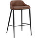 Astra 34.75 inch Black / Cinnamon Brown Barstool